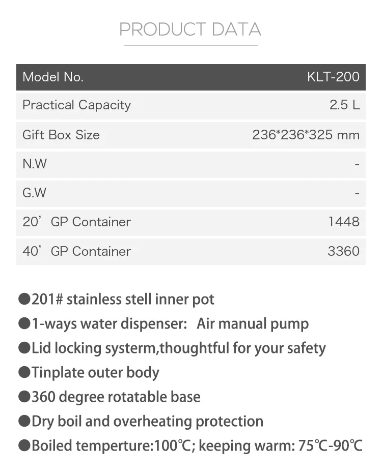 
water kettle stainless steel electric Air Pots 