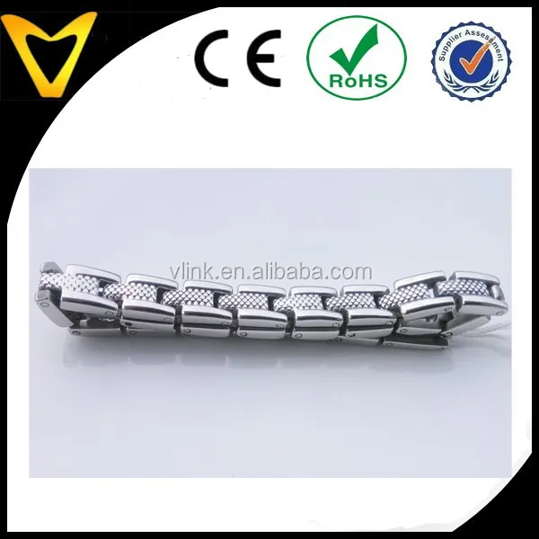 Personalized Stainless Steel OEM fashion link bead design bracelet Heavy stainless steel bracelet man hand bracelet