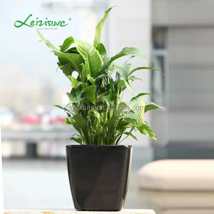 cheap glazed flower square plant pot plastic pot