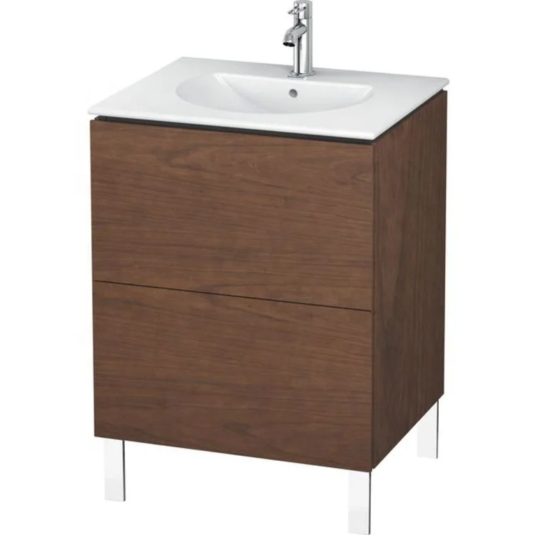Cheap wood veneer finish KD pack base cabinet bathroom sink vanity with drawer front