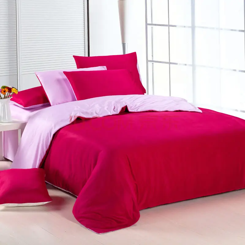 100% bed making material polyester microfiber solid color polyester fitted sheet bedspread comforter bedding set