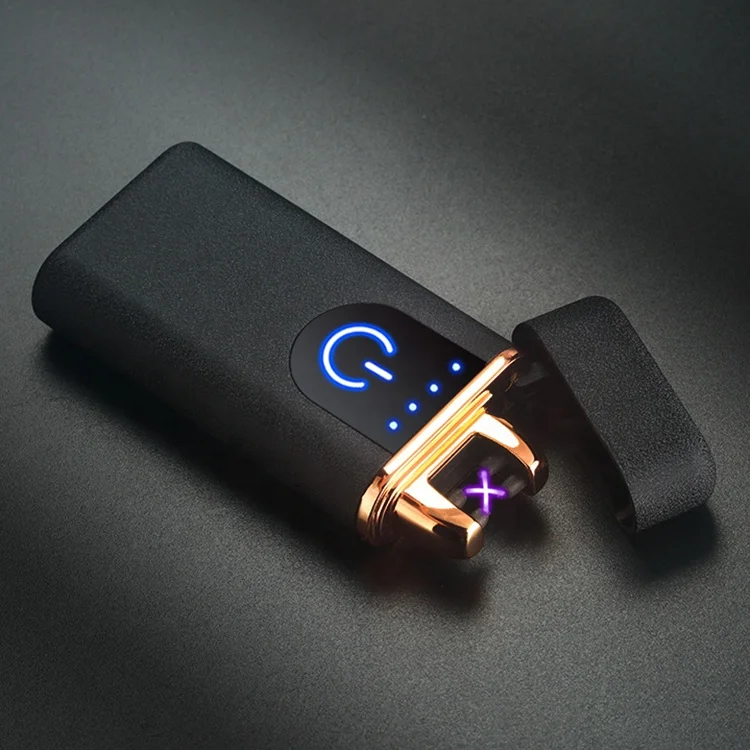 manufacture e cigarette cigar usb charging electronic plasma laser fashion lighter metal with logo windproof electric display