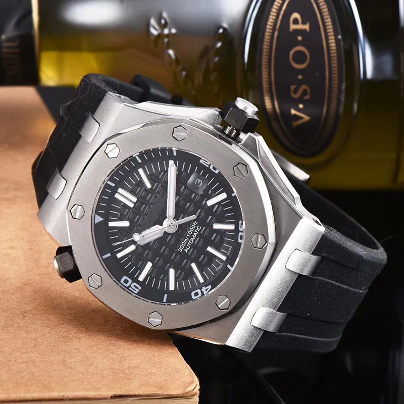 2019 Silicone Strap Big Steel Metal Dial Design Watches for Men