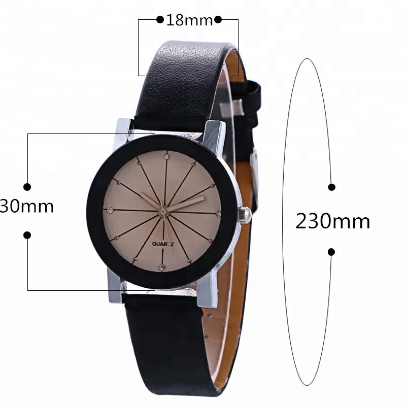 Wholesale sale quality one dollar leather couples wrist watches