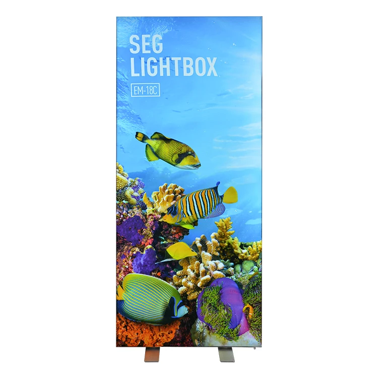 
80mm high quality led crystal trade frame show light advertising display seg portable lightbox 