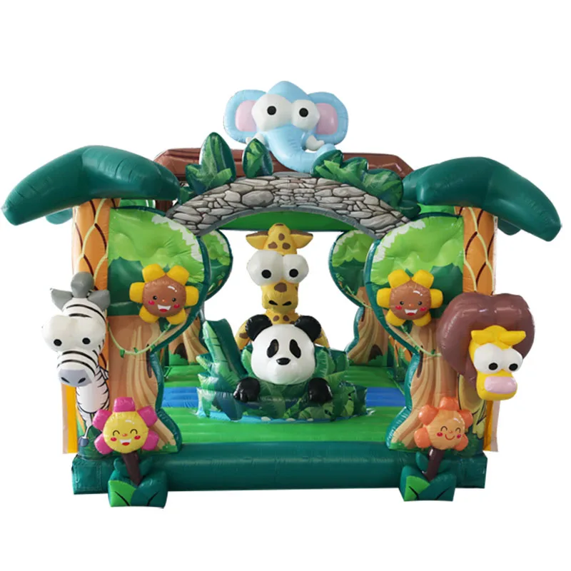 170026 Newest design Animal fun park inflatable bouncer for kids