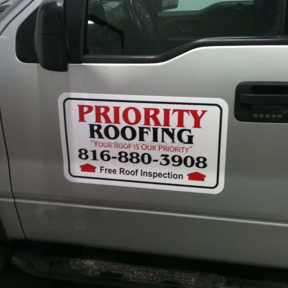 Outdoor Advertising Printed Vinyl Magnetic Car Sticker For Promotion