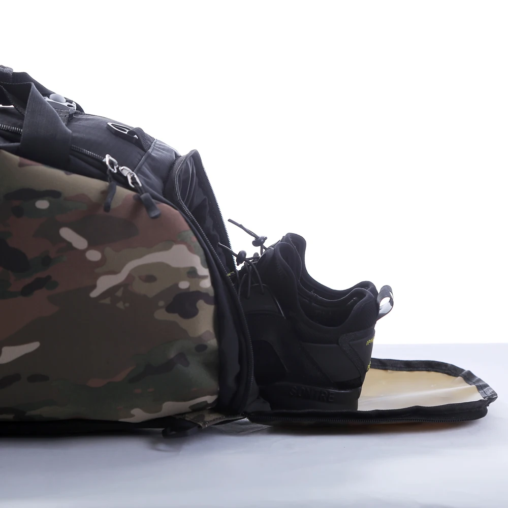 Camo Gym Travel Sports Duffel bag Backpack with Shoe Compartment