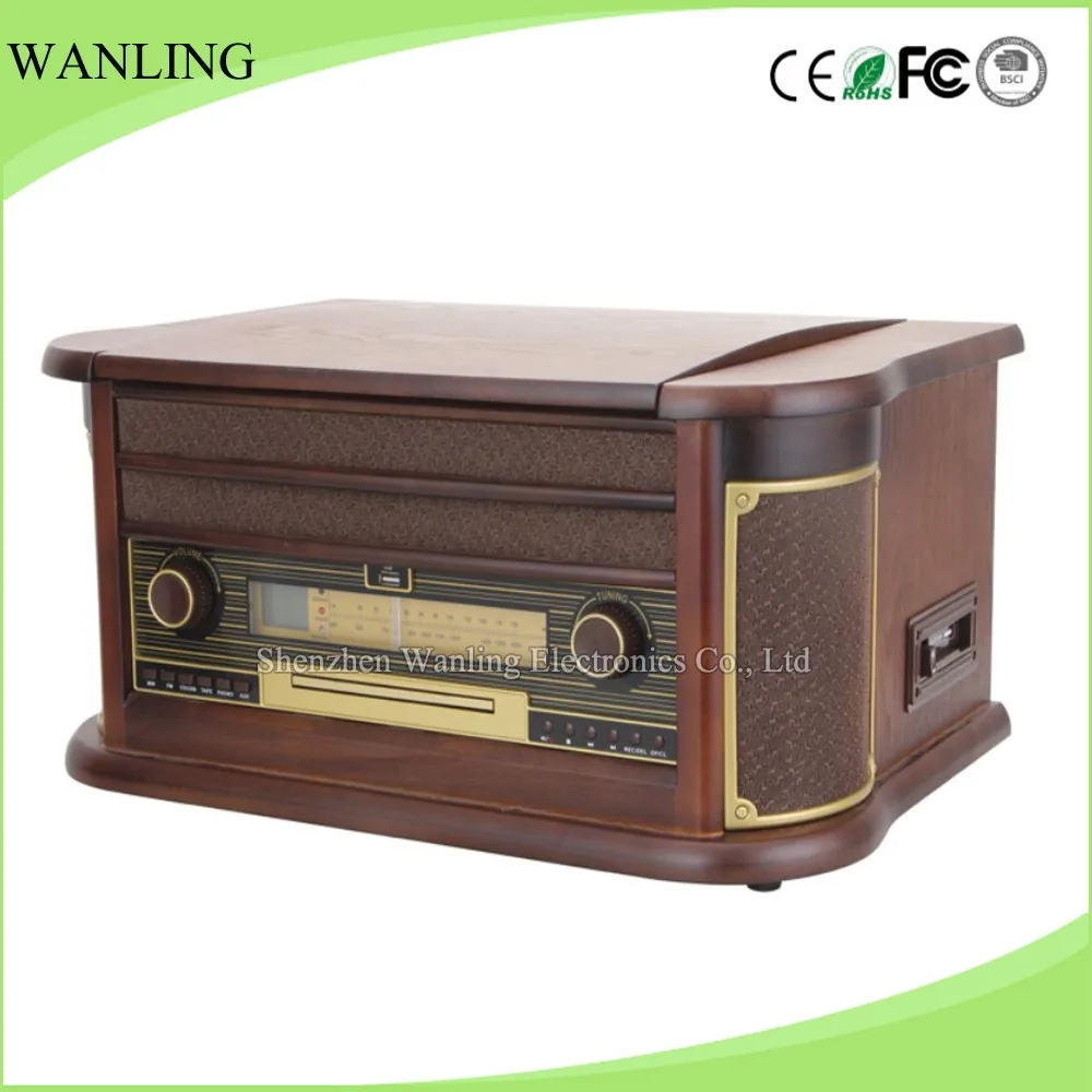  CD Jukebox современный фонограф винтажное радио AM FM записывающее устройство