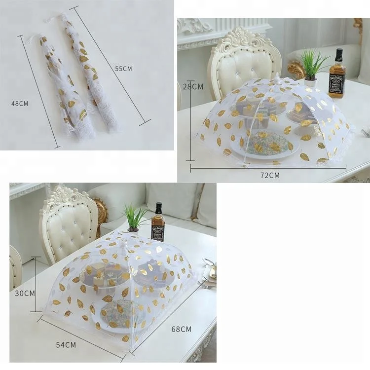 BaiChuan Round breathable mesh folded anti-mosquito fly net food cover