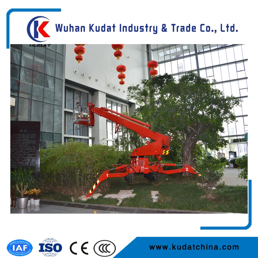 hot sale spider lift boom KD-T30  telescopic hydraulic manlift / aerial work platform