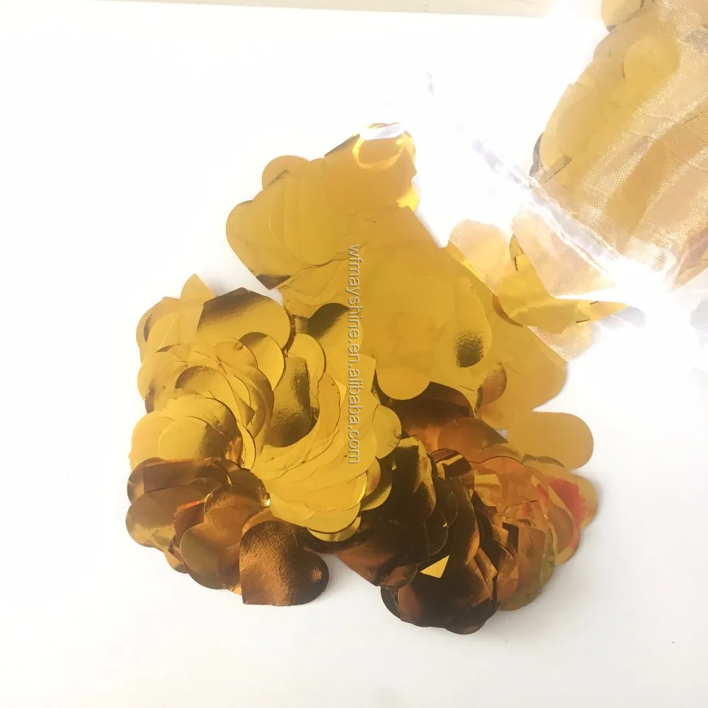 
PVC/PET Heart shape confetti metallic confetti 