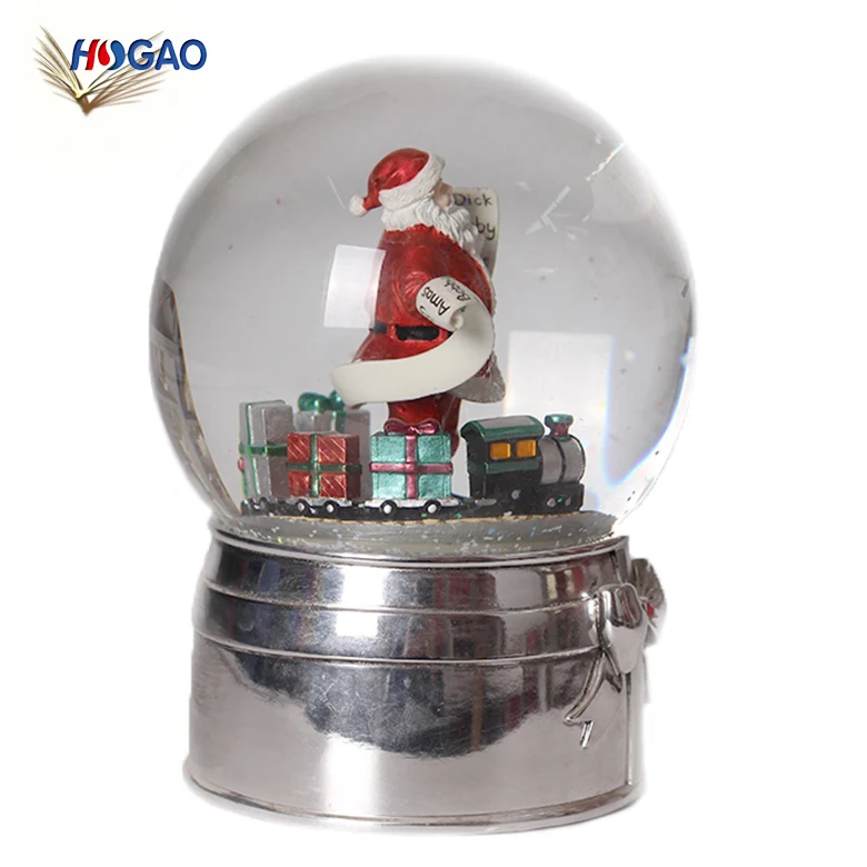 Glass water ball, custom snow globe,Christmas water snow globe for souvenir