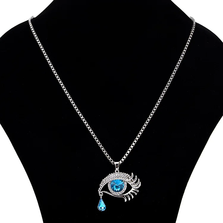 2018 Colorful Crystal Necklace Jewelry Wholesale Eyes Pendant