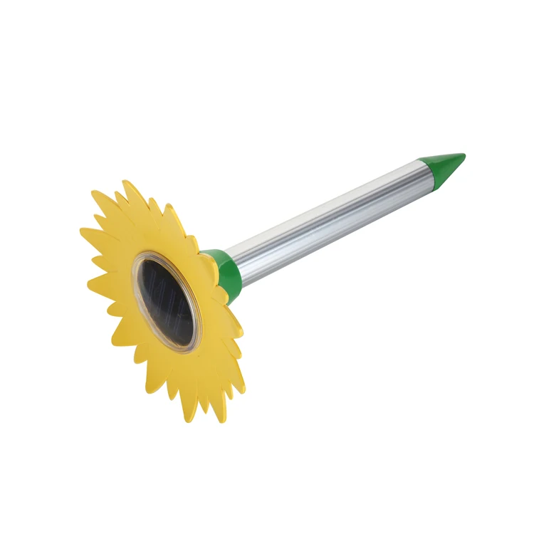sunflower shape high-quality waterproof snake repeller sonic wave pest solar mole repeller