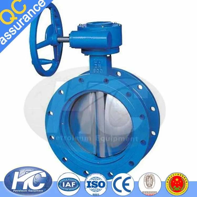 Factory price demco butterfly valve / double flange butterfly valve for sale