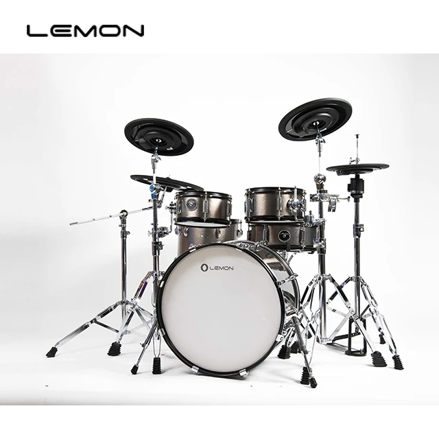 
LEMON T950 All mesh head wooden electronic drum set drum kit 