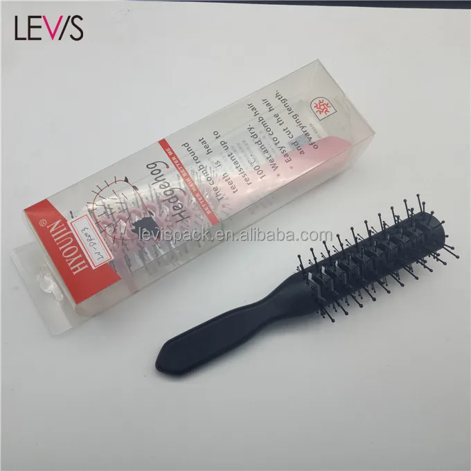 
Popular pink plastic double sided skeleton brush for women 