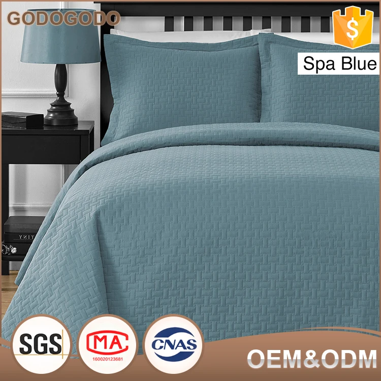 Factory Custom Plaid Patchwork 100% Cotton High End Quilted Quilted Turkish Bedspread For Hotel