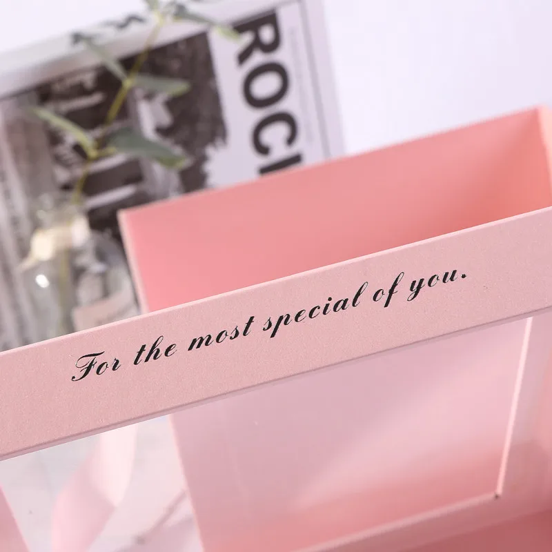 luxury custom plastic PVC window paper gift packaging box with ribbon