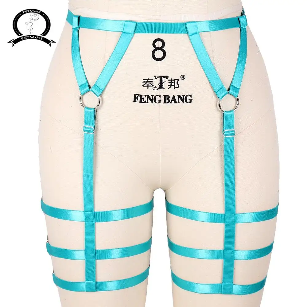 Gothic Heart Harness Garter Women High Waist Belts Set Mesh Lingerie Fashion Bondage Garter Sexy Pole Dance Bondage