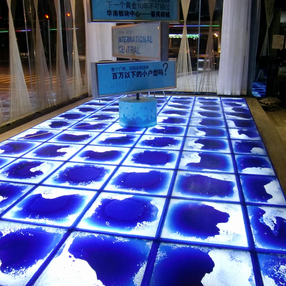 liquid Flowing colorful Interactive led dance floor for wedding/fashion show