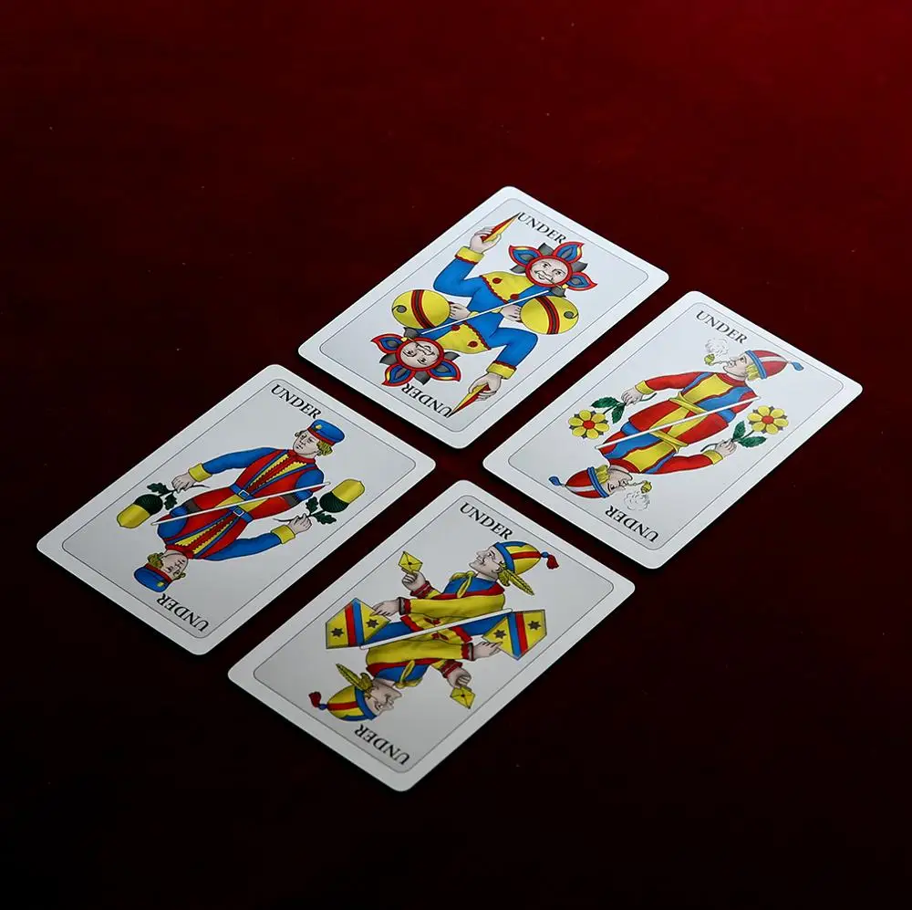 Рекламные швейцарские бумажные игральные карты с 36 играми на заказ