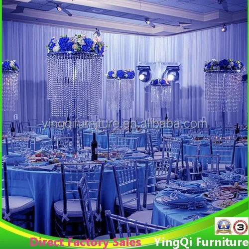 Waterfall Crystal Flower Stand for Wedding Table Centerpieces Decoration