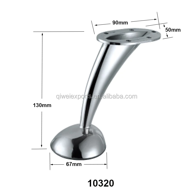Zinc Alloy fastigiate metal cabinet furniture sofa legs