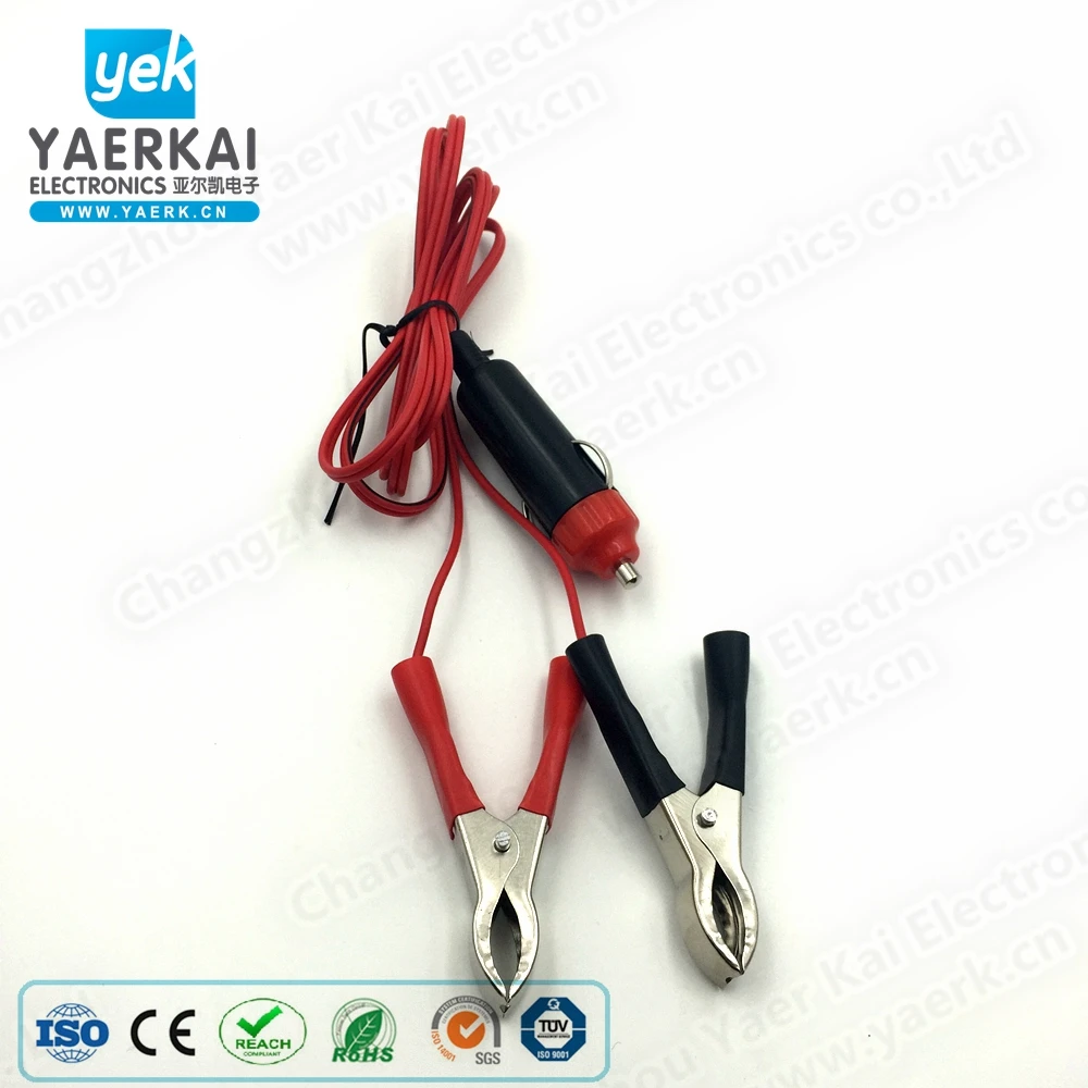 Customized manufacturer car copper battery clip test lead with pvc insulating sleeve