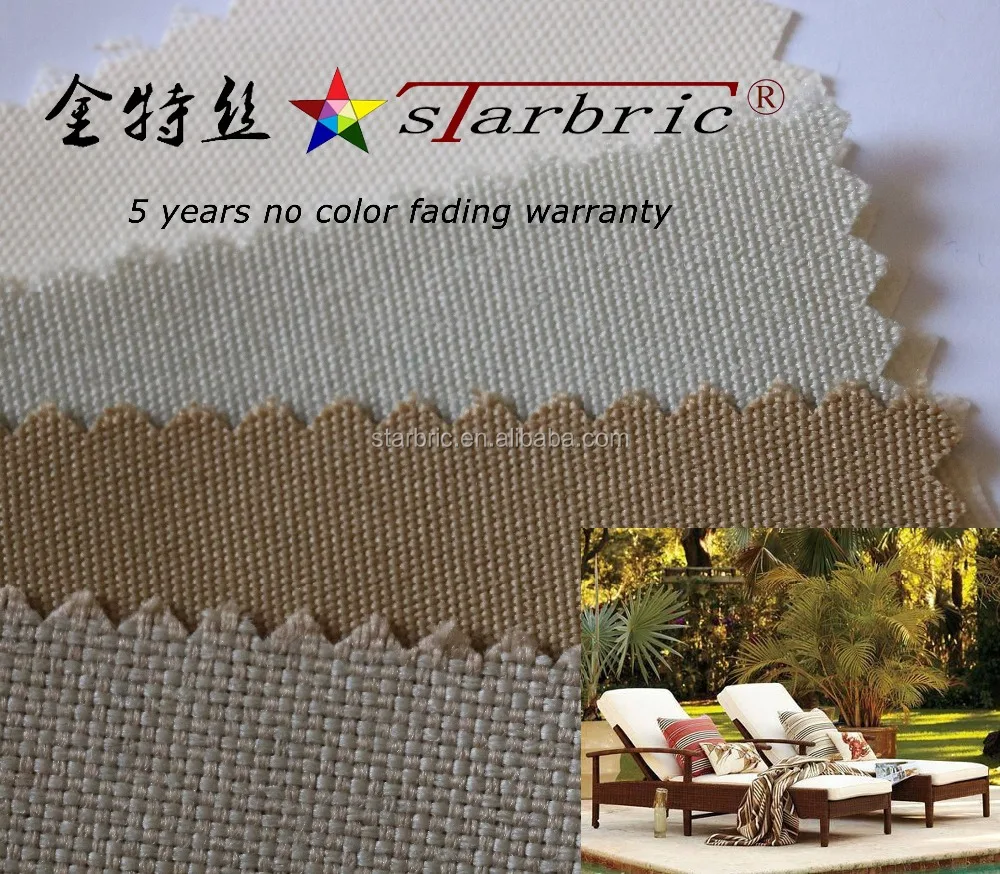 Woven polyester sunshade fabric for outdoor garden umbrellas, cushions, awnings