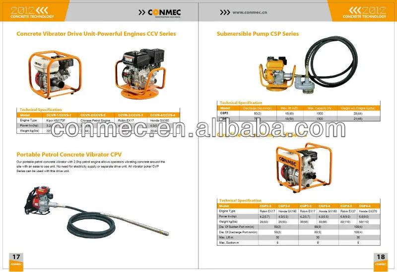 
Conmec Concrete Vibrating Shaft Vibrator Poker 