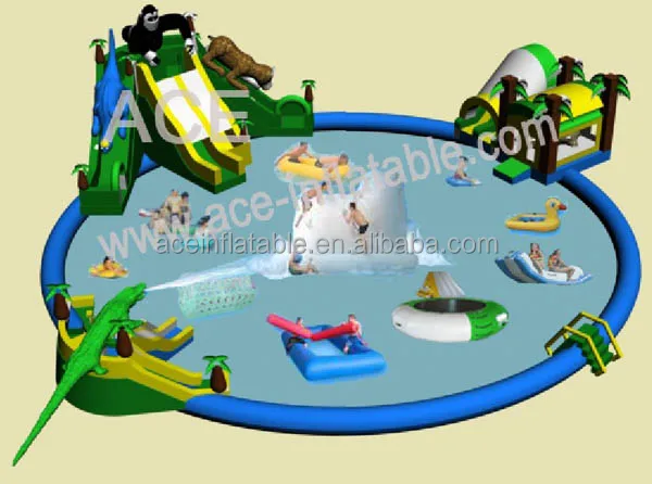 Лучшее качество коммерческого класса гигантский надувной аквапарк игры для продажи