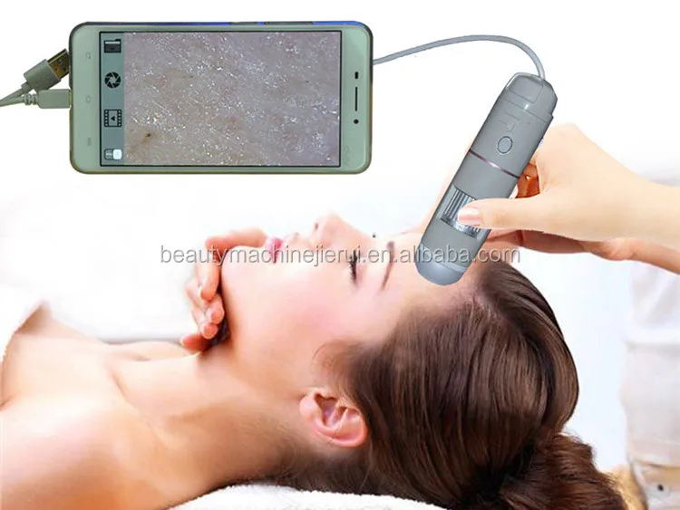 Portable 600X Digital Microscope Skin Hair Follicle Scalp Detector