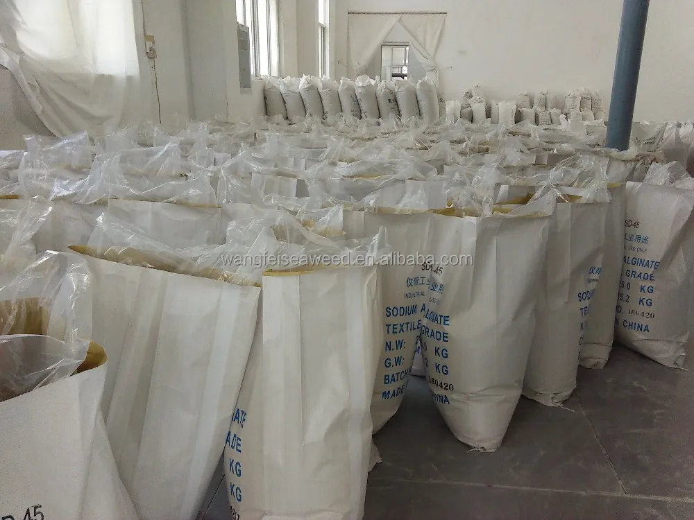 
textile grade fabric color printing thickener gum factory sodium alginate 