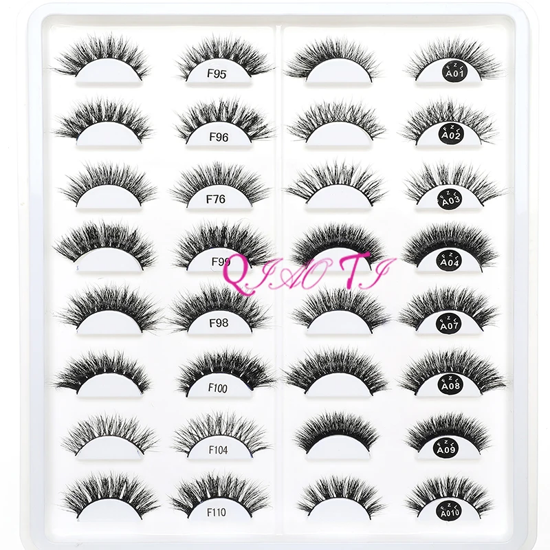 High Quality Custom Package Eye Lash Book Hand Made Mink Fur 50 Pairs Natural Soft 14MM-17MM Pure Handmade Accept CN;ZHE