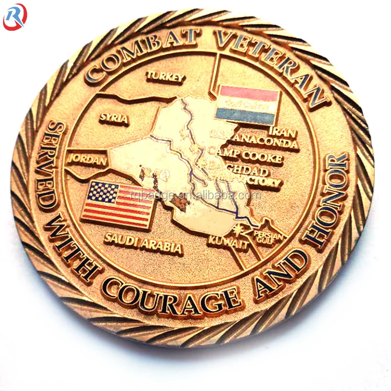 custom own logo gold plated metal 3D souvenir coin /challenge coin