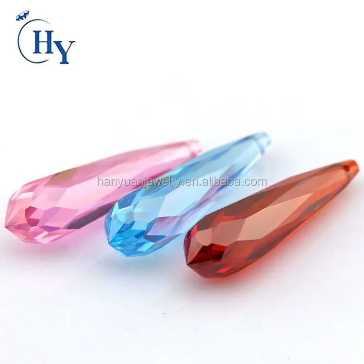 Alibaba China Lab Created Diamond Cubic Zirconia Stones Briolette
