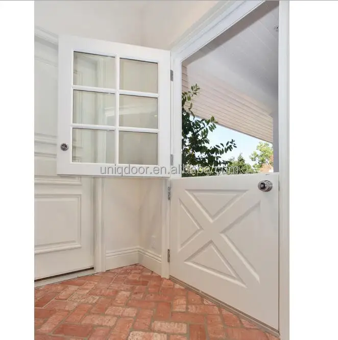 
White interior dutch wood doors, traditional entry door 