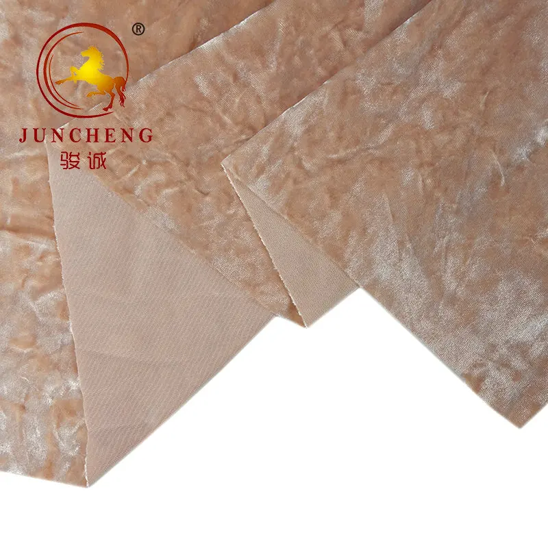 Knitted professional textiles thick polyester crushed velvet curtains fabric