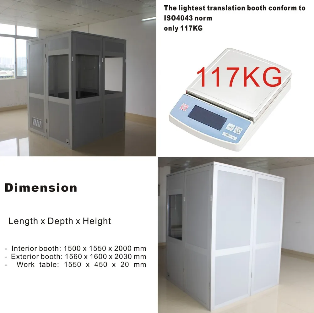 SINGDEN SIB003 interpreter soundproof booth audiometric sound isolation booth