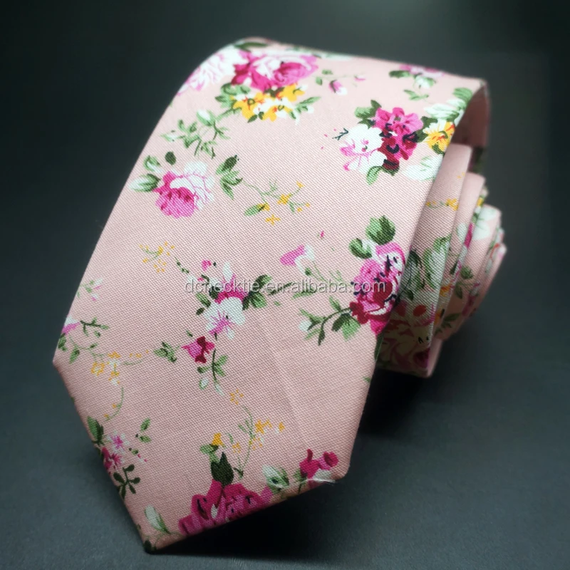 Оптовая продажа хлопковых галстуков с цветочным рисунком
