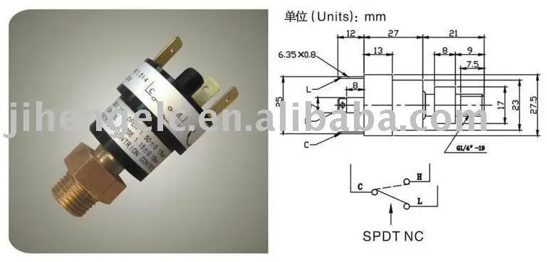 Регулируемый переключатель давления