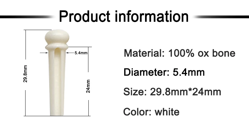 Wholesale Price 100% Pure Bone Abalone Bridge Pins Guitar Bridge Pins