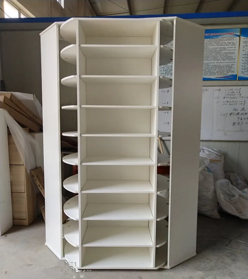 Роскошный рынок Ближнего Востока, меламиновая плита из ДВП, оптовая продажа, овальная вращающаяся стойка для обуви, Вращающаяся башня для обуви