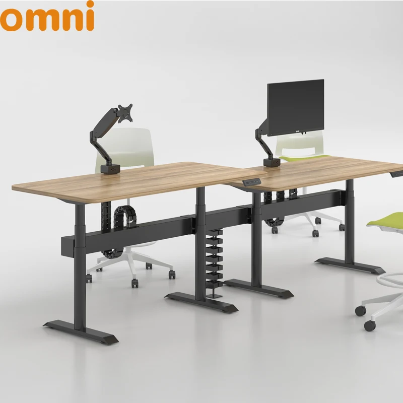 Metal frame sit stand computer desk,work bench adjustable height,electric standing table