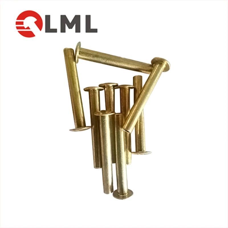 Custom Nonstandard Metal Brass Round Head Rivets Nameplate For Knife Handles Hinges