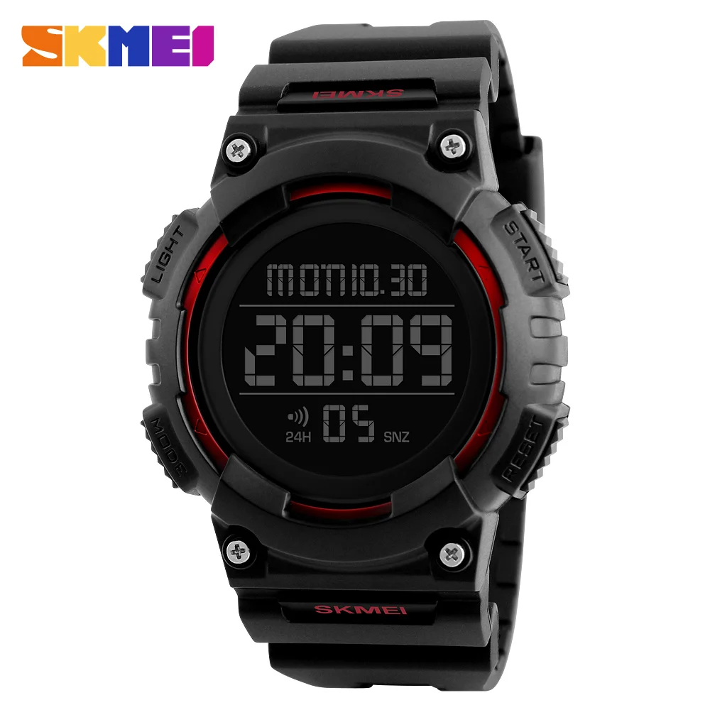 
SKMEI 1248 Men LED Digital Wristwatch Fashion Double Time EL Light 50M Waterproof Watches Men Relogio 