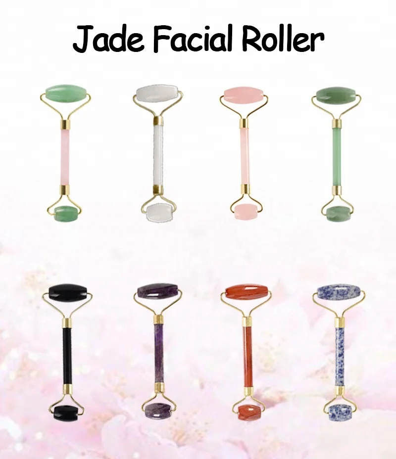 100% natural amethyst face lifting massage jade roller for sale