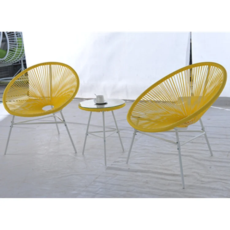 Плетеный стул Acapulco для использования в помещении и на улице, плетеный стул в форме груши для любых погодных условий патио, цветной стул Acapulco Accent